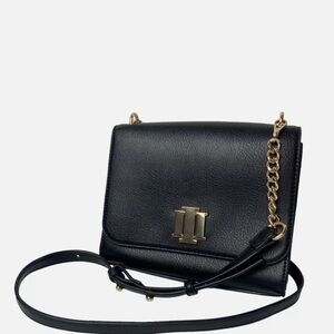 INC international concepts black leather crossbody handbags